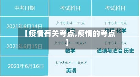 【疫情有关考点,疫情的考点】
