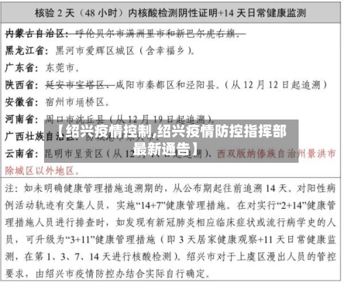 【绍兴疫情控制,绍兴疫情防控指挥部最新通告】-第1张图片