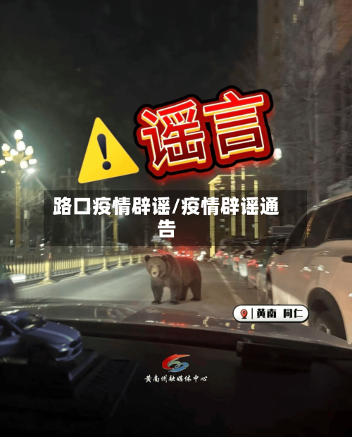 路口疫情辟谣/疫情辟谣通告
