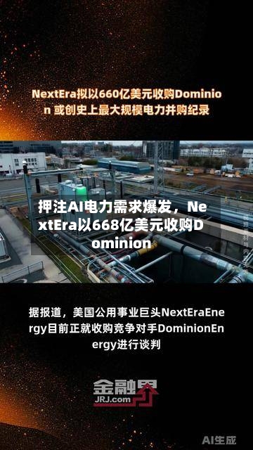 押注AI电力需求爆发,NextEra以668亿美元收购Dominion