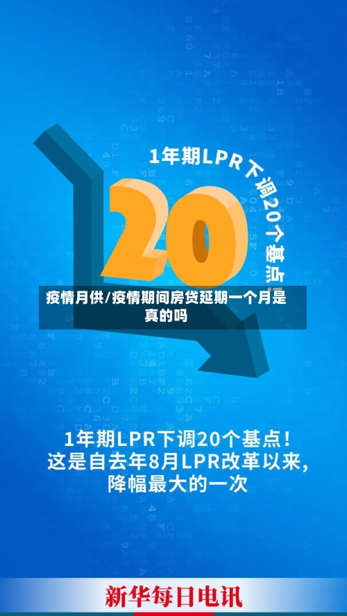 疫情月供/疫情期间房贷延期一个月是真的吗