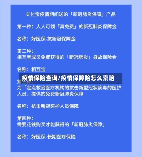 疫情保险查询/疫情保障险怎么索赔