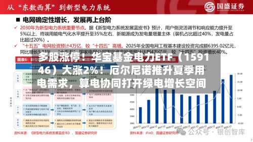 多股涨停！华宝基金电力ETF（159146）大涨2%！厄尔尼诺推升夏季用电需求，算电协同打开绿电增长空间