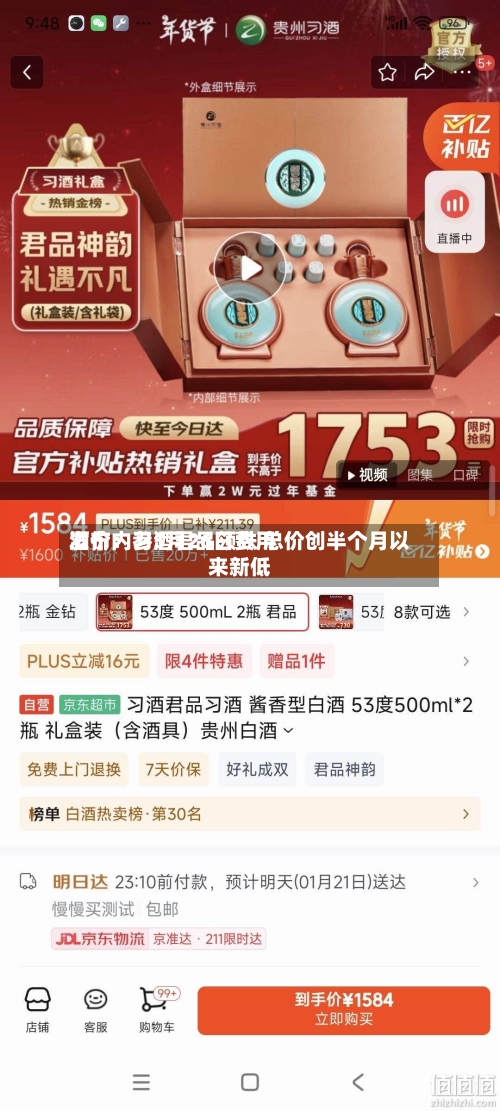 酒价内参5月26日费用发布：习酒君品领跌 总价创半个月以来新低