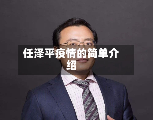 任泽平疫情的简单介绍