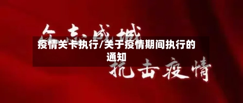 疫情关卡执行/关于疫情期间执行的通知