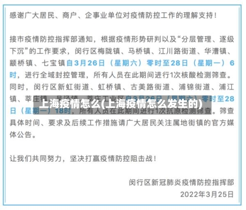 上海疫情怎么(上海疫情怎么发生的)